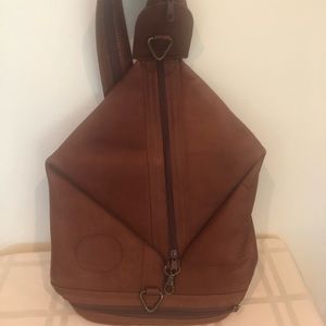 Leather backpack
